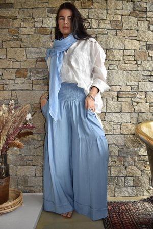 Basso Shirring Sailor Pant Denim